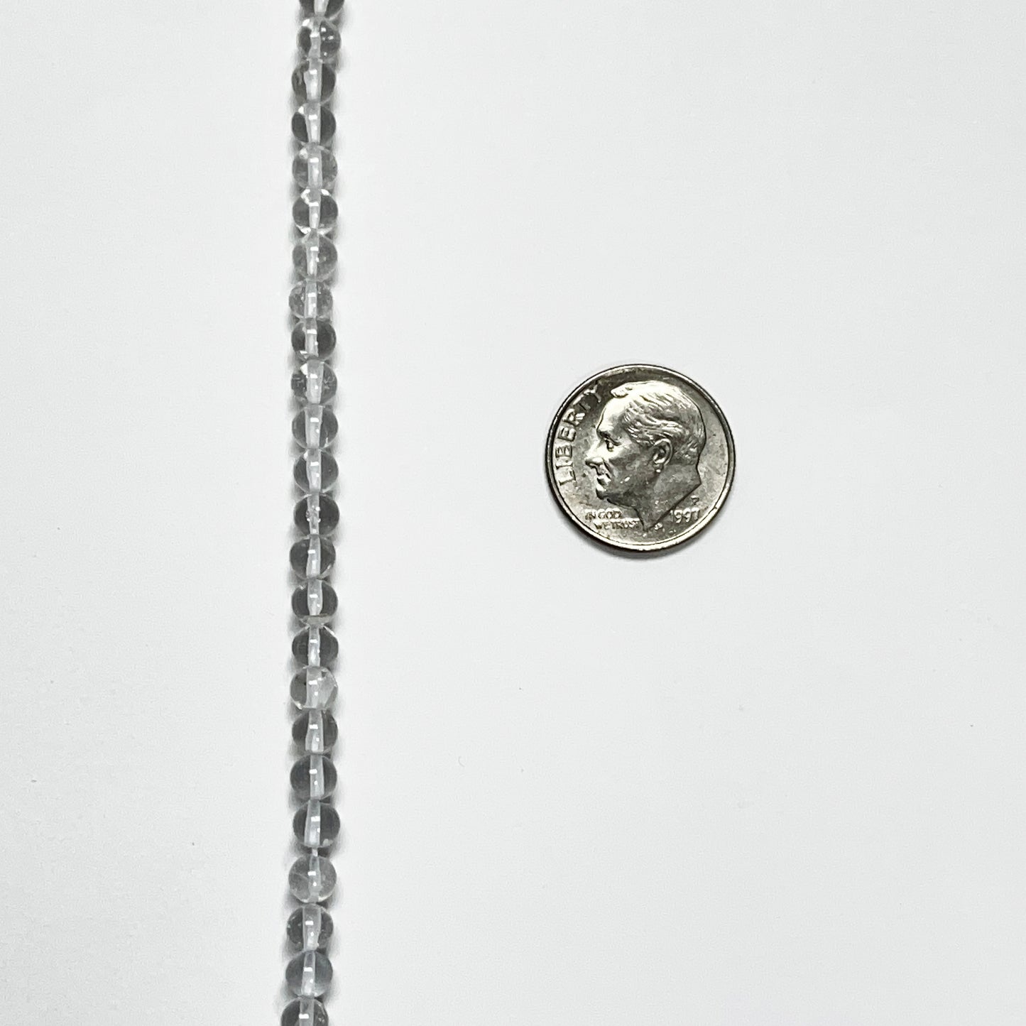 4.5mm Smooth Round Clear Quartz 14.5 inch 84 pcs/strand AAA High Quality