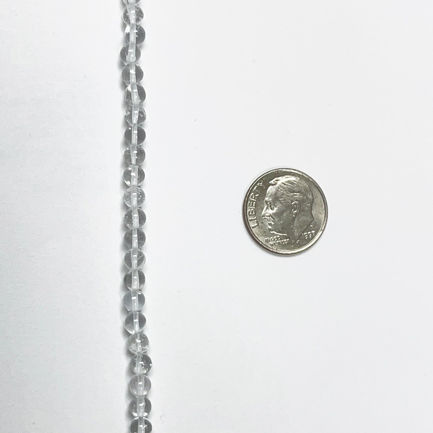 4.1–4.4mm Smooth  Round Clear Quartz 14.2 inch 89 pcs/strand AAA High Quality