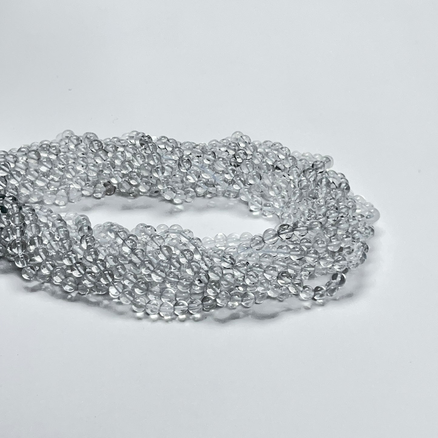 4mm Smooth Round Clear Quartz 14 inch 97 pcs/strand AAA High Quality