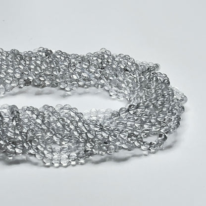 4.5mm Smooth Round Clear Quartz 14.5 inch 84 pcs/strand AAA High Quality