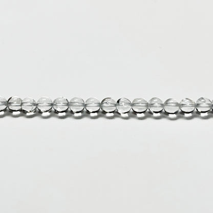 3.5–3.9mm Smooth Round Clear Quartz 14.2 inch 107 pcs/strand AAA High Quality