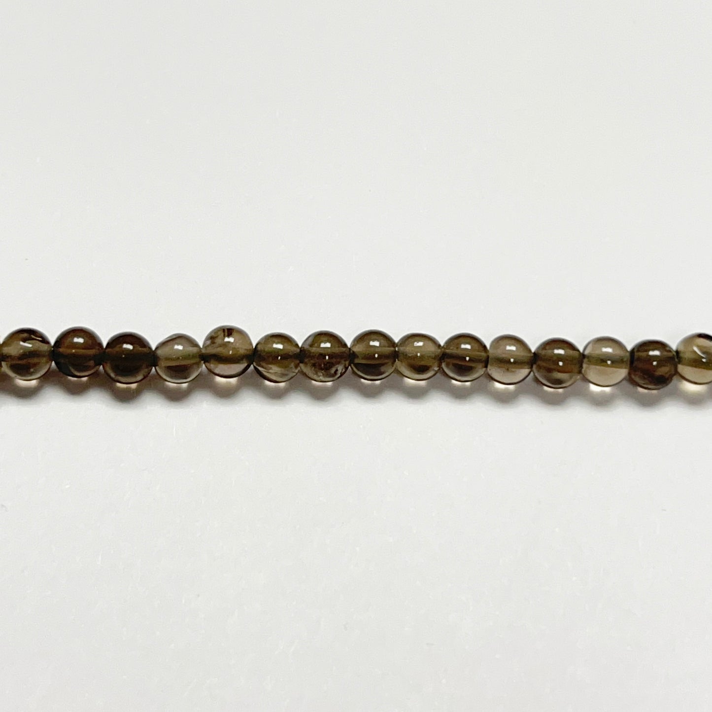 3.6–3.9mm Smooth Round Smoky Quartz 13.5 inch 92 pcs/strand AAA High Quality