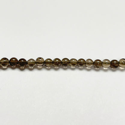 3.6–3.9mm Smooth Round Smoky Quartz 13.5 inch 92 pcs/strand AAA High Quality