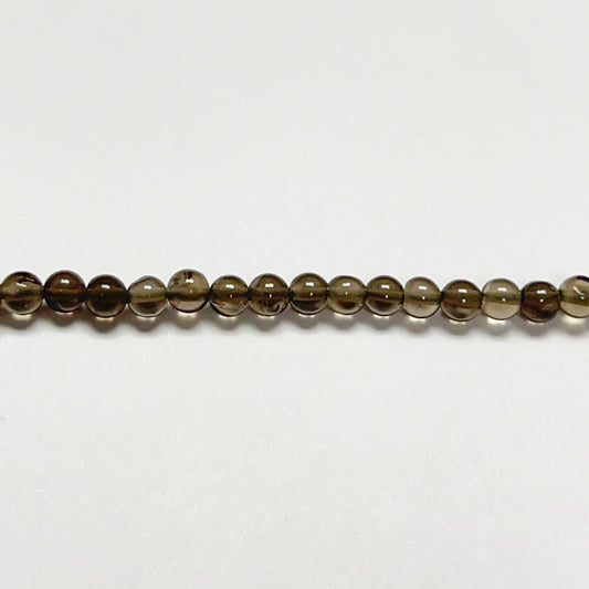 3.6–3.9mm Smooth Round Smoky Quartz 13.5 inch 92 pcs/strand AAA High Quality