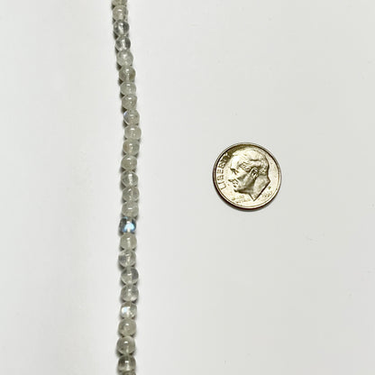 4-4.5mm Smooth Round Rainbow Moonstone 14.5 inch 90 pcs/strand AAA High Quality