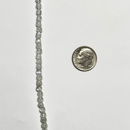 3.5–3.8mm Smooth Round Rainbow Moonstone 14 inch 100 pcs/strand AAA High Quality