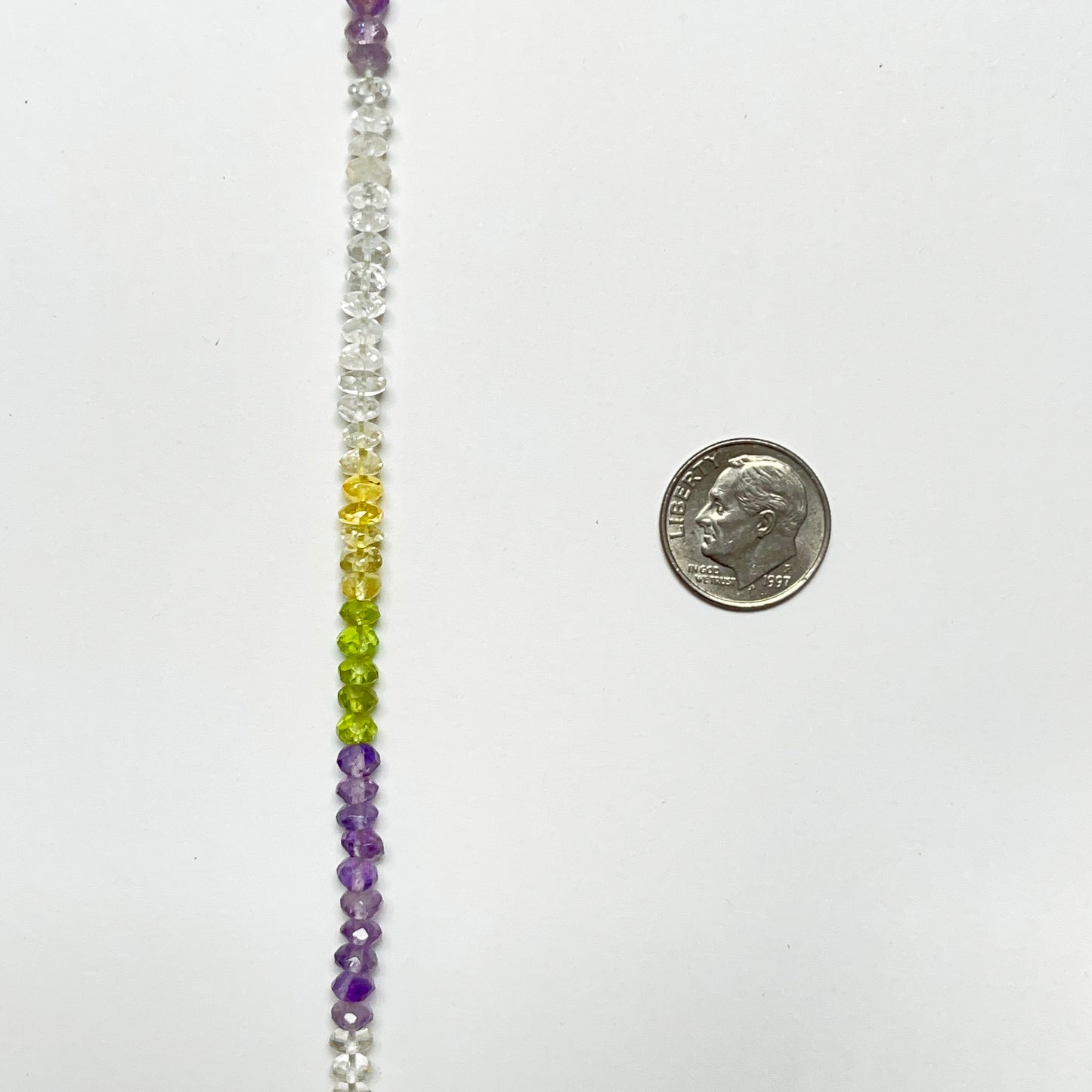 3–3.5mm Faceted Multi Color Spring Mix (Amethyst, Crystal Rock, Peridot) 15 inch 155 pcs/strand AAA High Quality