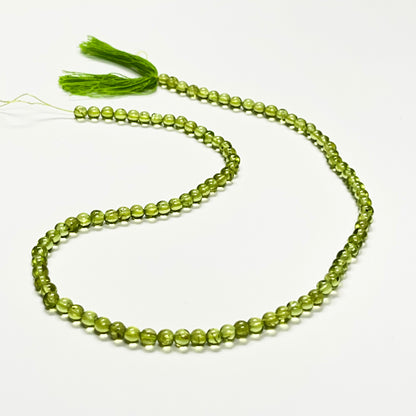 4mm Smooth Round Peridot 14.2 inch 97 pcs/strand AAA High Quality