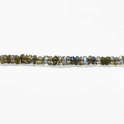 4–4.4mm Faceted Labradorite Roll 13 inch 170 pcs/strand AAA High Quality