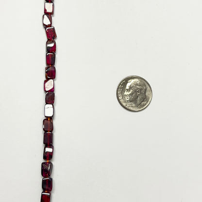 4–5mm Square Garnet 15 inch 60 pcs/strand AAA High Quality