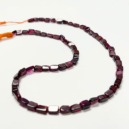 4–5mm Square Garnet 15 inch 60 pcs/strand AAA High Quality