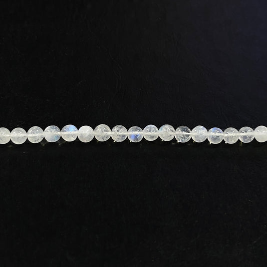 3.5–3.8mm Smooth Round Rainbow Moonstone 14 inch 100 pcs/strand AAA High Quality