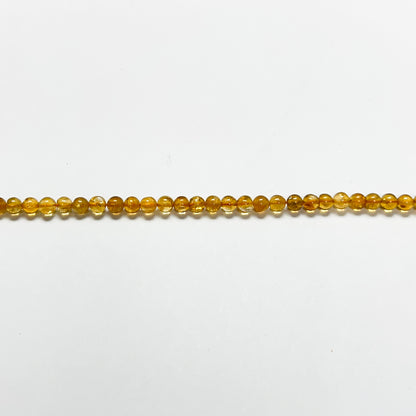 3.1–3.4mm Smooth Round Citrine 14.3 inch 119 pcs/strand AAA High Quality