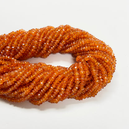 3–3.4mm Faceted Carnelian 15 inch 200 pcs/strand AAA High Quality
