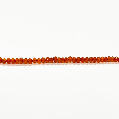 3–3.4mm Faceted Carnelian 15 inch 200 pcs/strand AAA High Quality