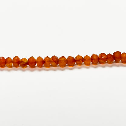 4.6–5mm Faceted Carnelian 14 inch 105 pcs/strand