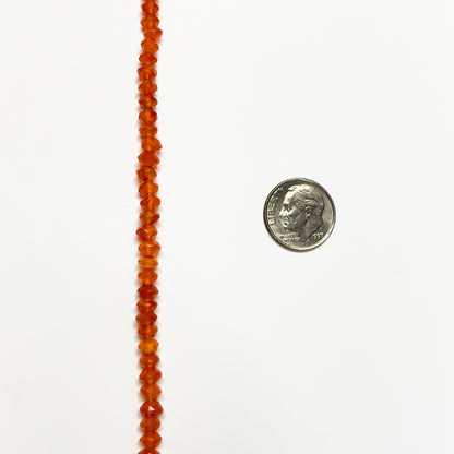 4.6–5mm Faceted Carnelian 14 inch 105 pcs/strand