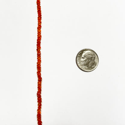 3–3.4mm Faceted Carnelian 15 inch 200 pcs/strand AAA High Quality