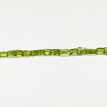 3–3.4mm Square Peridot 14.5 inch 65 pcs/strand AAA High Quality