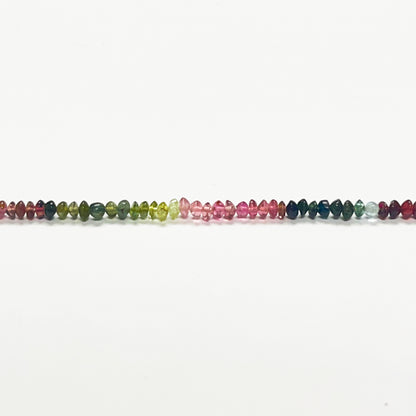 3–3.5mm Plain Rondelle Tourmaline 15 inch 185 pcs/strand AAA High Quality