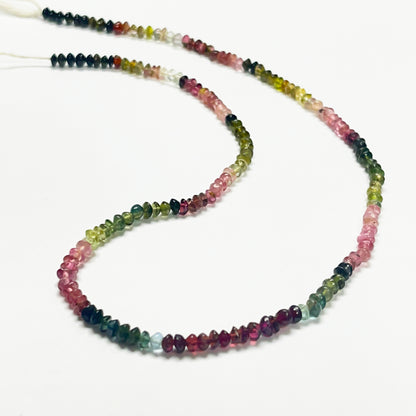 4–4.5mm Plain Rondelle Tourmaline 15 inch 165 pcs/strand AAA High Quality