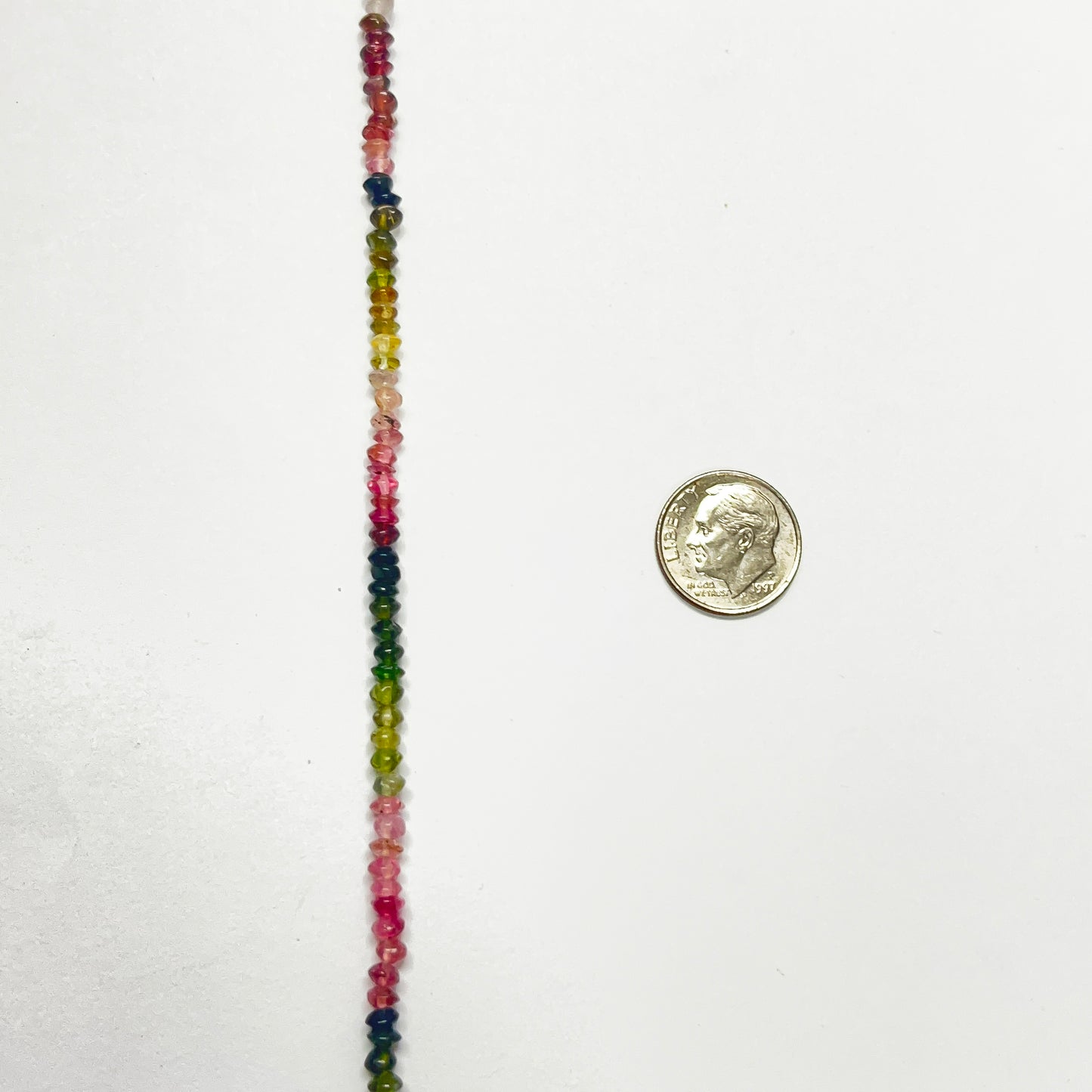 4–4.5mm Plain Rondelle Tourmaline 15 inch 165 pcs/strand AAA High Quality