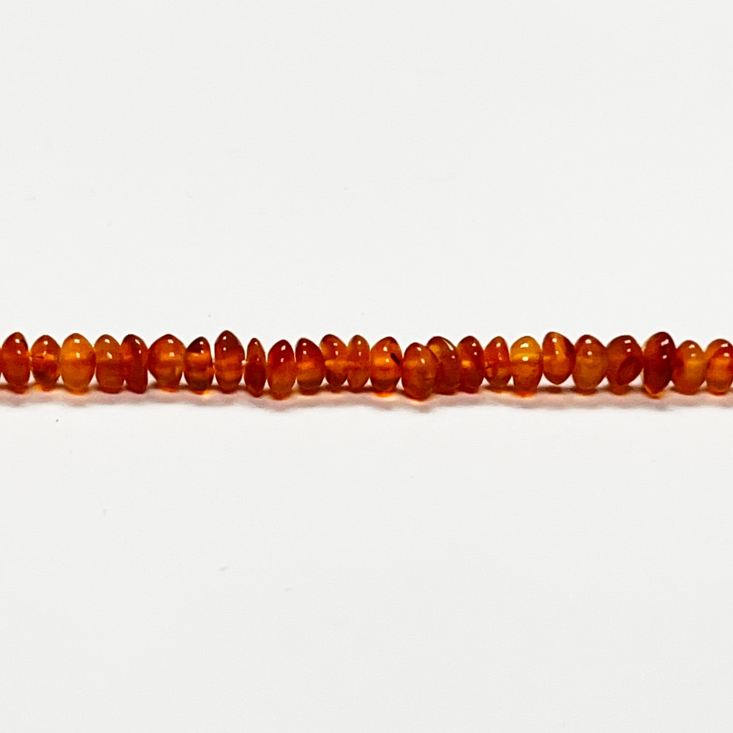 3.5–4mm Smooth Rondelle Carnelian 14 inch 175 pcs/strand AAA High Quality