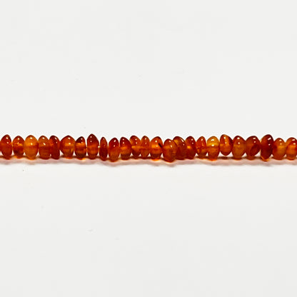 3.5–4mm Smooth Rondelle Carnelian 14 inch 175 pcs/strand AAA High Quality