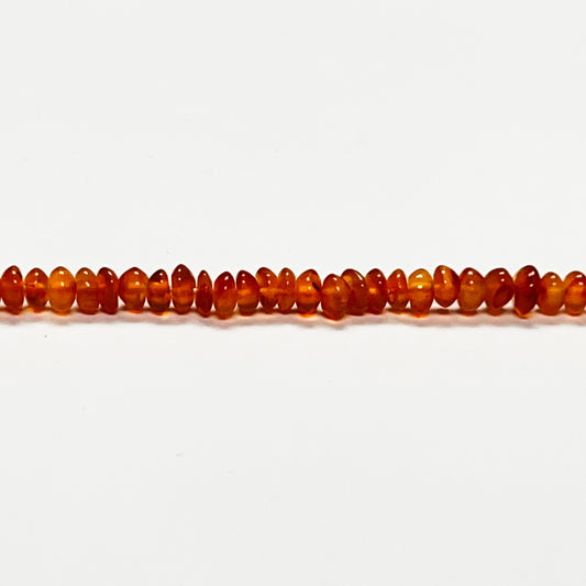 3.5–4mm Smooth Rondelle Carnelian 14 inch 175 pcs/strand AAA High Quality