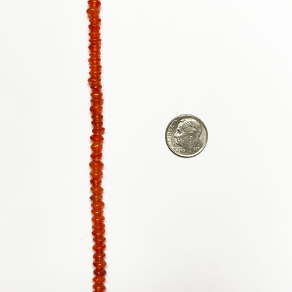 5–5.5mm Smooth Rondelle Carnelian 14.5 inch 115 pcs/strand AAA High Quality