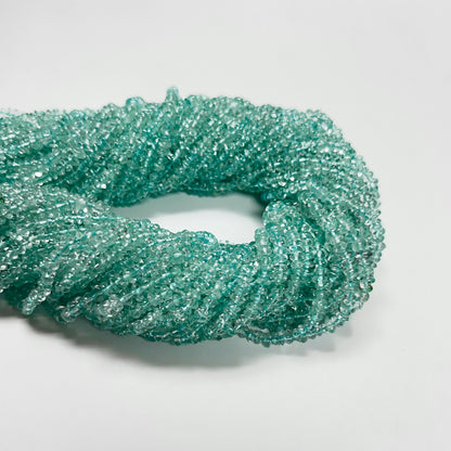 3–4mm Plain Rondelle Aquamarine 14.5 inch 80 pcs/strand AAA High Quality