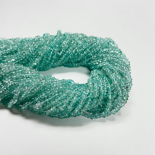 3–4mm Plain Rondelle Aquamarine 14.5 inch 80 pcs/strand AAA High Quality