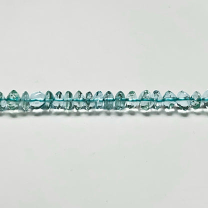 3–4mm Plain Rondelle Aquamarine 14.5 inch 80 pcs/strand AAA High Quality
