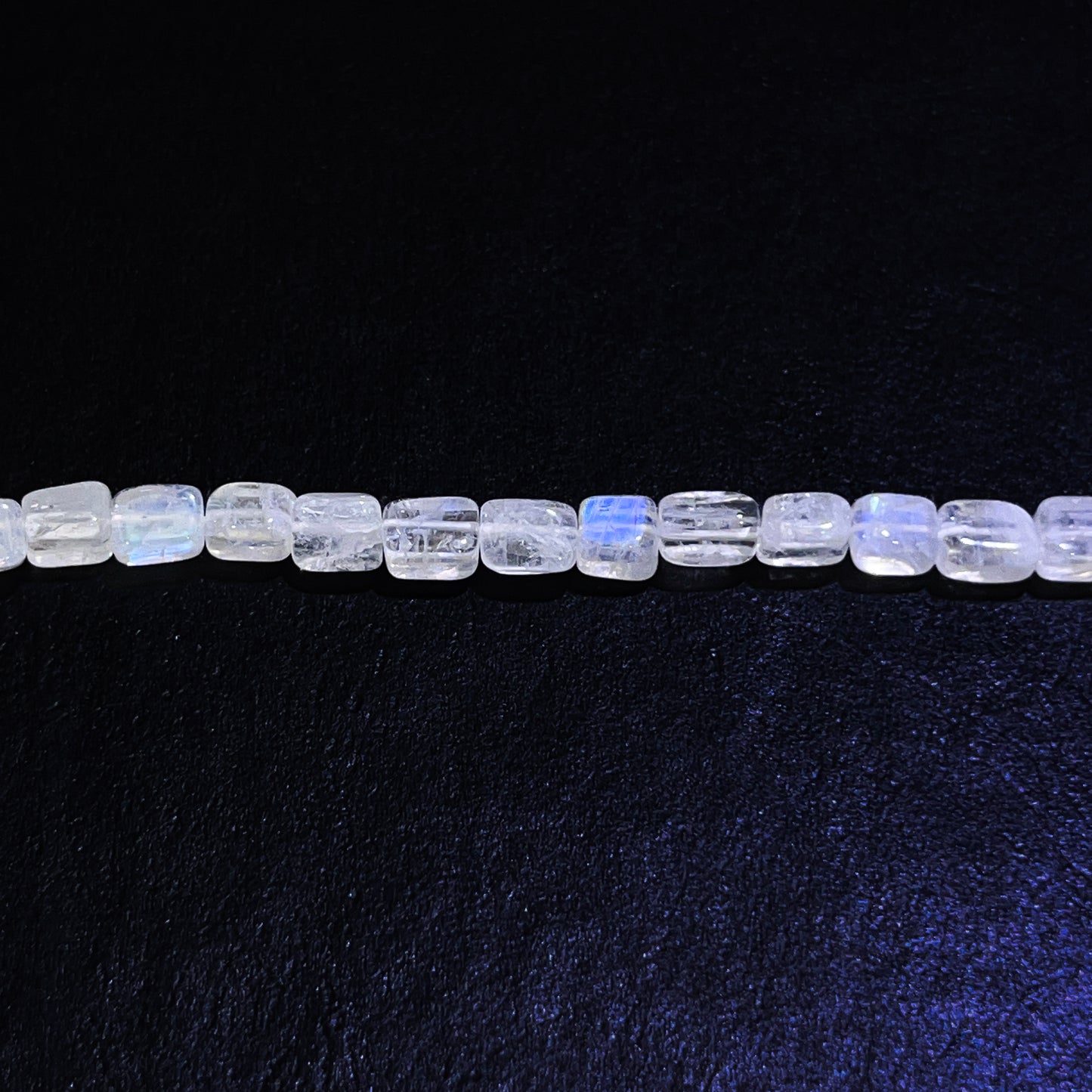 3.5mm Square Rainbow Moonstone 15 inch ~65 pcs/strand