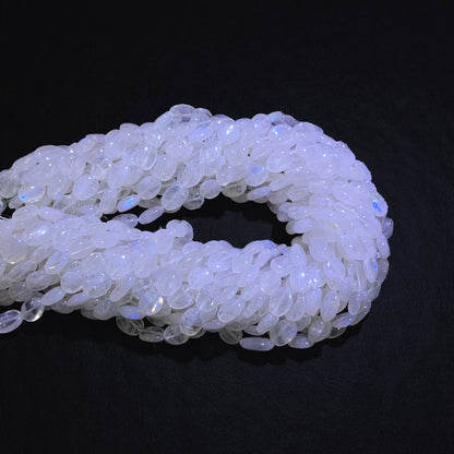 5–6mm x 8–9mm Oval Rainbow Moonstone 14.5 inch 50 pcs/strand