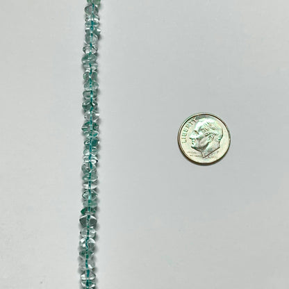 5–6mm Plain Rondelle Aquamarine 14.5 inch 120 pcs/strand AAA High Quality