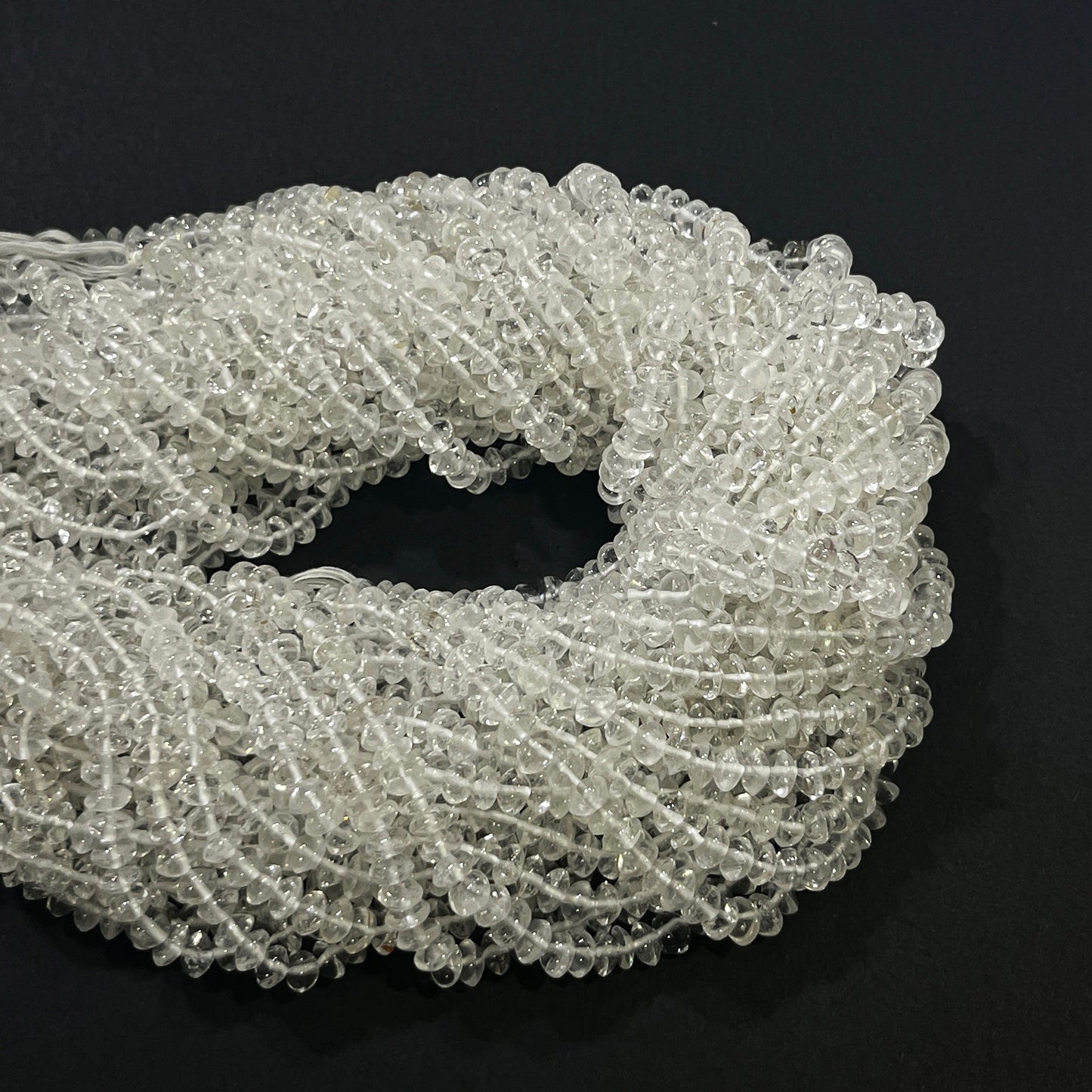 4.5–5mm Plain Rondelle Crystal 14.5 inch 130 pcs/strand