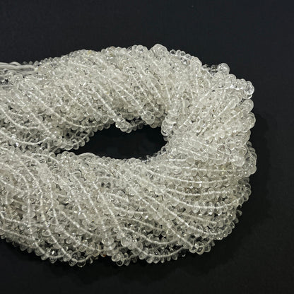 4.5–5mm Plain Rondelle Crystal 14.5 inch 130 pcs/strand