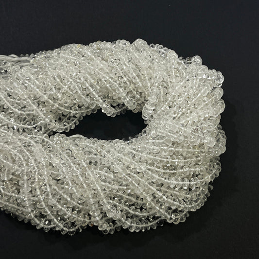4.5–5mm Plain Rondelle Crystal 14.5 inch 130 pcs/strand