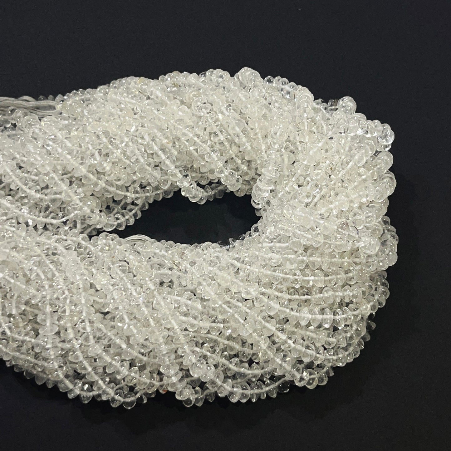 5–5.5mm Plain Rondelle Crystal 14.5 inch 110 pcs/strand AAA High Quality