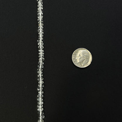 4.5–5mm Plain Rondelle Crystal 14.5 inch 130 pcs/strand
