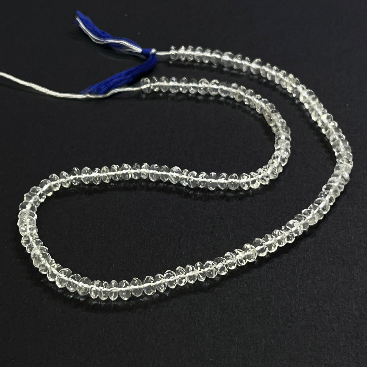 4–4.5mm Faceted Roll Crystal 14.5 inch 153 pcs/strand