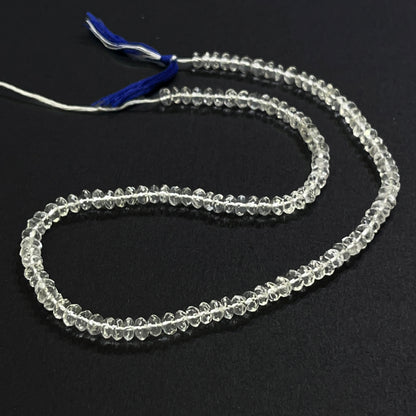 4–4.5mm Faceted Roll Crystal 14.5 inch 153 pcs/strand