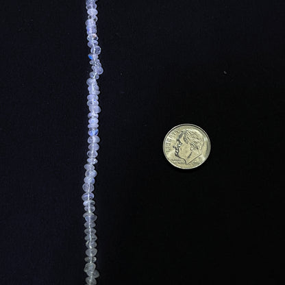 4.5–5mm Plain Rondelle Rainbow Moonstone 14.5 inch 149 pcs/strand