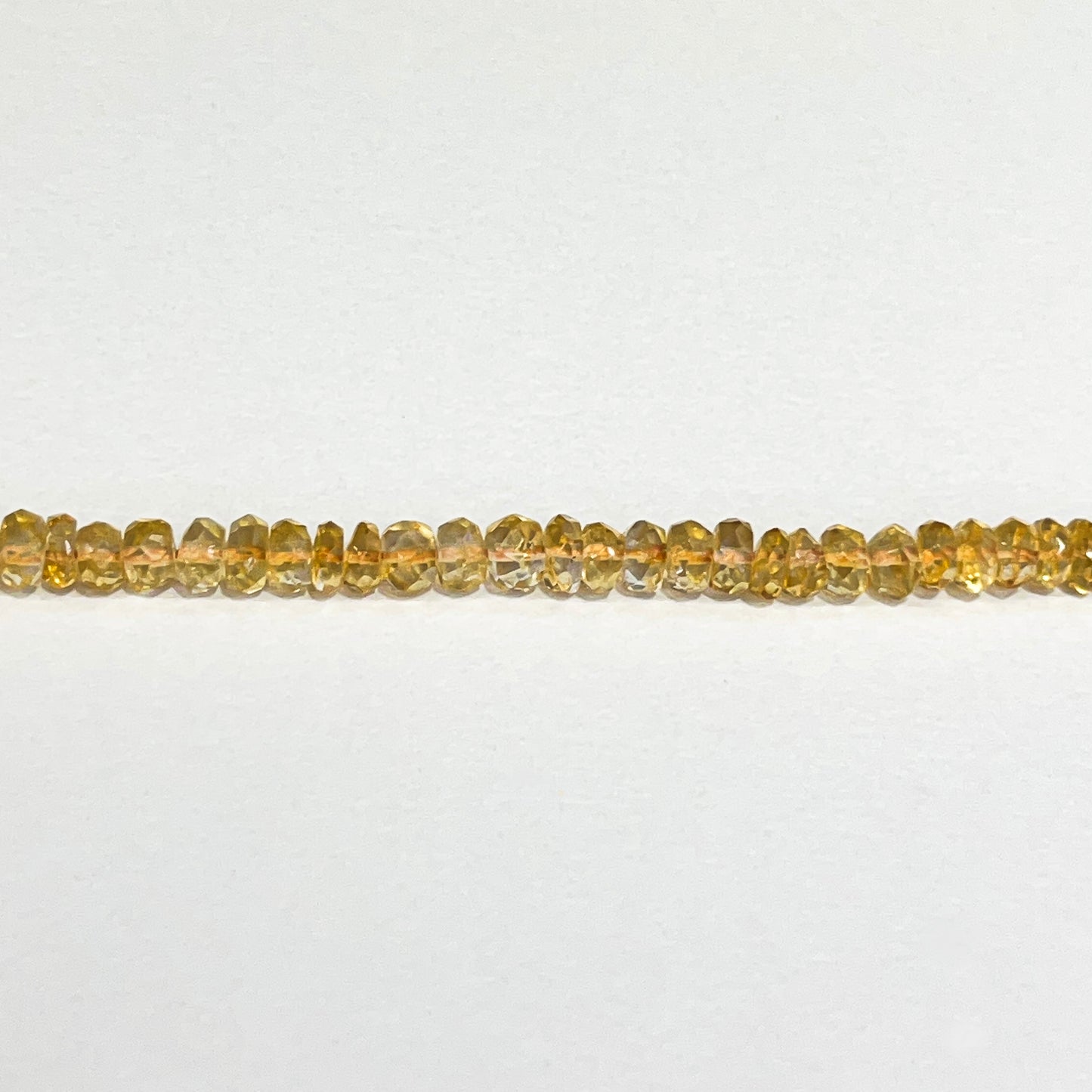 3.5–4mm Faceted Rondelle Citrine 14 inch 158 pcs/strand