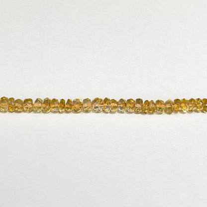 3.5–4mm Faceted Rondelle Citrine 14 inch 158 pcs/strand