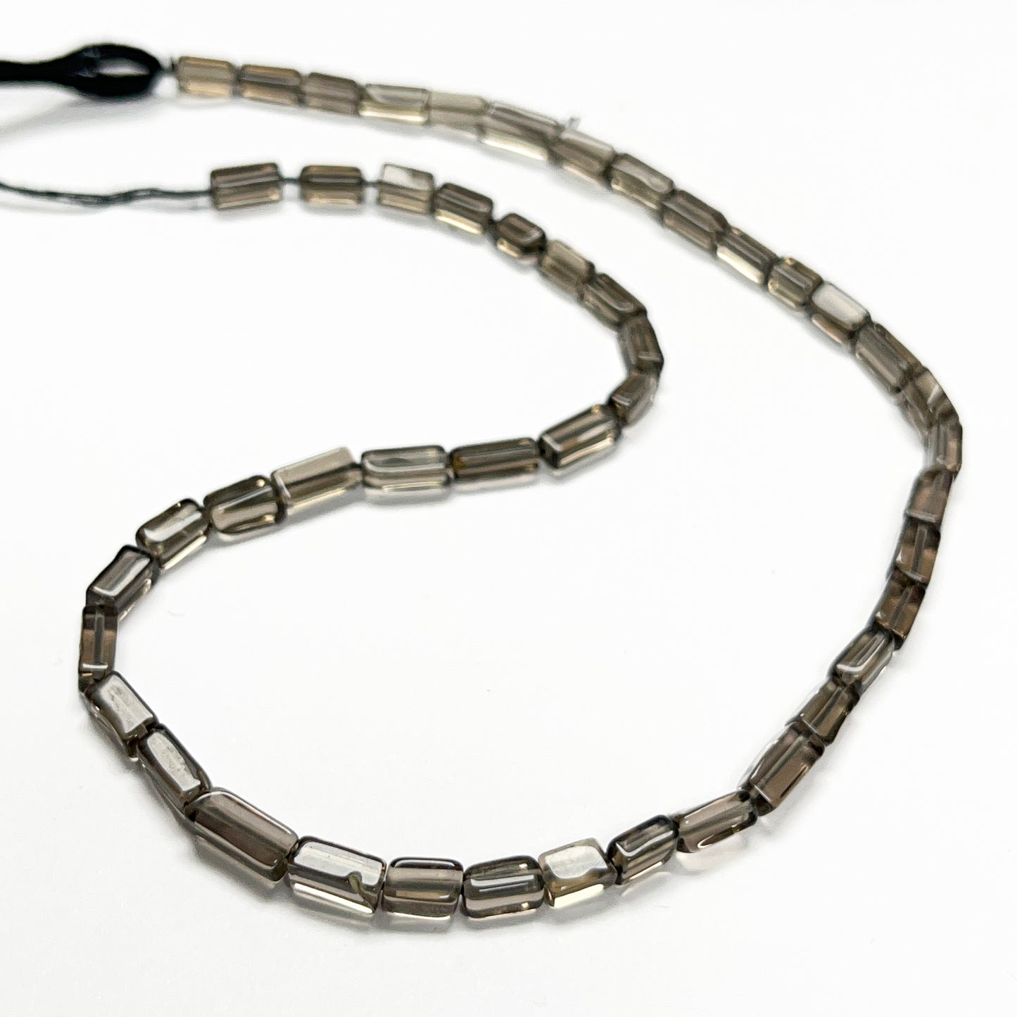4.5–5mm x 6.5–10mm Smoky Square Quartz 14 inch ~47 pcs/strand