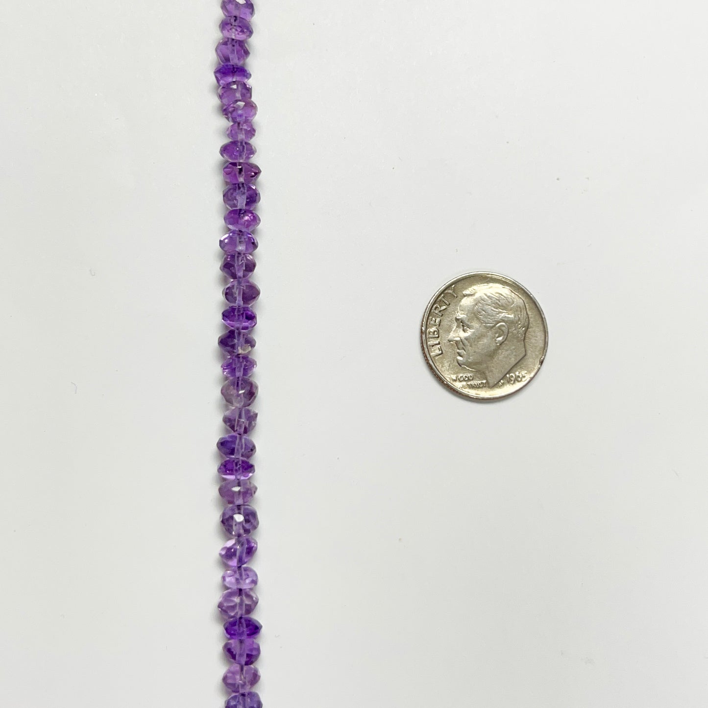 4.5–5mm Faceted Rondelle Amethyst 14 inch 113 pcs/strand