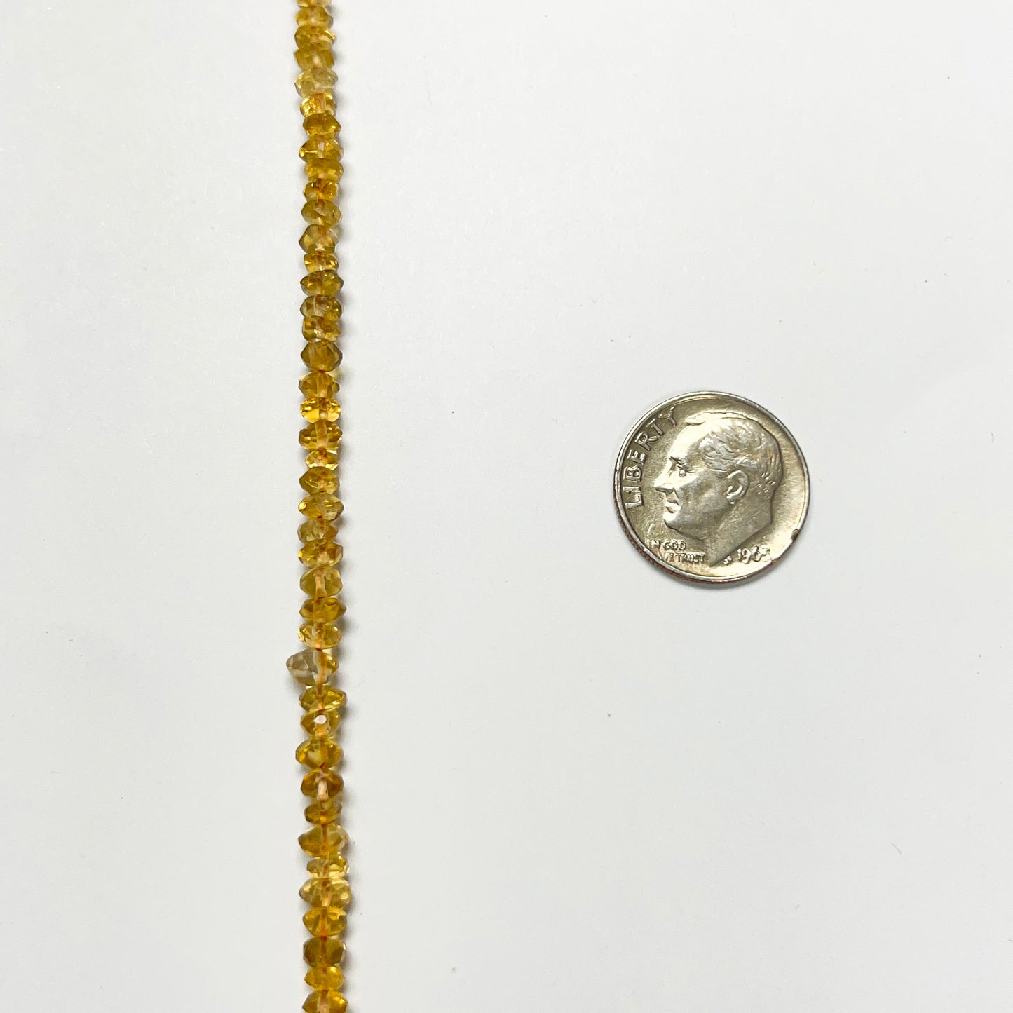 3.5–4mm Faceted Rondelle Citrine 14 inch 158 pcs/strand