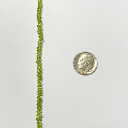 3–3.5mm Plain Rondelle Peridot 14.5 inch 166 pcs/strand